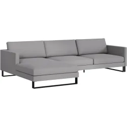 Ecksofa Domino Beige/Grau Stoff 286 cm 181 cm - Farbe: grau/beige - Möbel Konfigurator: Traummöbel individuell zusammenstellen - Ecksofa