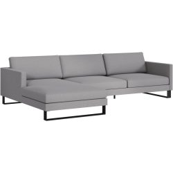 Ecksofa Domino Beige/Grau Stoff 286 cm 181 cm - Farbe: grau/beige - Möbel Konfigurator: Traummöbel individuell zusammenstellen - Ecksofa