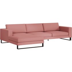 Ecksofa Domino Rot Stoff 310 cm 181 cm - Farbe: hellrot - Möbel Konfigurator: Traummöbel individuell zusammenstellen - Ecksofa