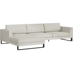 Ecksofa Domino Beige Stoff 310 cm 181 cm - Möbel Konfigurator: Traummöbel individuell zusammenstellen - Ecksofa