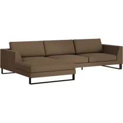 Ecksofa Domino Braun Stoff 310 cm 181 cm - Möbel Konfigurator: Traummöbel individuell zusammenstellen - Ecksofa
