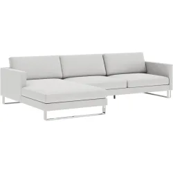 Ecksofa Domino Braun Stoff 286 cm 181 cm - Farbe: natur - Möbel Konfigurator: Traummöbel individuell zusammenstellen - Ecksofa