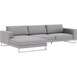 Ecksofa Domino Beige/Grau Stoff 310 cm 181 cm - Farbe: grau/beige - Möbel Konfigurator: Traummöbel individuell zusammenstellen - Ecksofa