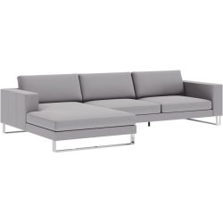 Ecksofa Domino Beige/Grau Stoff 310 cm 181 cm - Farbe: grau/beige - Möbel Konfigurator: Traummöbel individuell zusammenstellen - Ecksofa