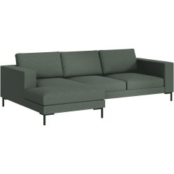 Ecksofa Domino Grün Stoff 250 cm 151 cm - Farbe: dunkelgrün - Möbel Konfigurator: Traummöbel individuell zusammenstellen - Ecksofa