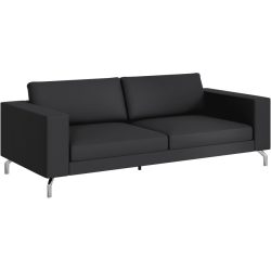Sofa Domino Schwarz Leder 220 cm 98 cm - Möbel Konfigurator: Traummöbel individuell zusammenstellen - Sofa