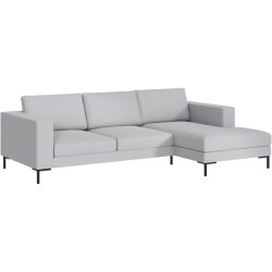 Ecksofa Domino Grau Stoff 250 cm 151 cm - Farbe: hellgrau - Möbel Konfigurator: Traummöbel individuell zusammenstellen - Ecksofa