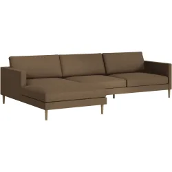 Ecksofa Domino Braun Stoff 286 cm 181 cm - Möbel Konfigurator: Traummöbel individuell zusammenstellen - Ecksofa