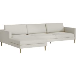 Ecksofa Domino Beige Stoff 286 cm 181 cm - Möbel Konfigurator: Traummöbel individuell zusammenstellen - Ecksofa