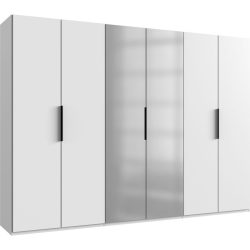 Kleiderschrank Sanko Weiss Holz 300 cm 58 cm 216 cm - Material: Holzwerkstoff - Kleiderschrank