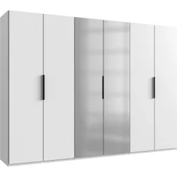 Kleiderschrank Sanko Weiss Holz 300 cm 58 cm 216 cm - Material: Holzwerkstoff - Kleiderschrank