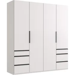 Kleiderschrank Sanko Weiss Holz 200 cm 58 cm 216 cm - Material: Holzwerkstoff - Kleiderschrank