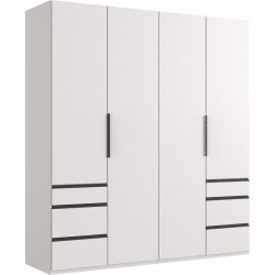 Kleiderschrank Sanko Weiss Holz 200 cm 58 cm 216 cm - Material: Holzwerkstoff - Kleiderschrank