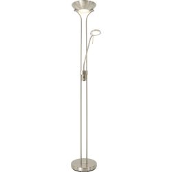 Stehlampe Carlo II Silber Metall 28 cm 180 cm - LED - Lichtfarbe: Extra warmweiss - Stehlampe- LED Energiesparlampe