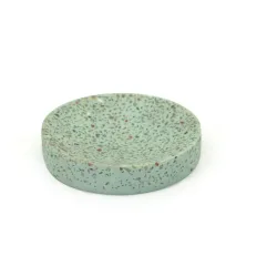 Seifenschale Evi Cyan Polyester 11 cm 11 cm - Farbe: Mint - Material: Polyresin - Seifenschale