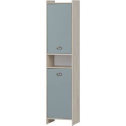 Hochschrank Lisabeth Braun Holzwerkstoff 40.2 cm 33 cm 176.3 cm - Farbe: Eiche Dekor - Hochschrank