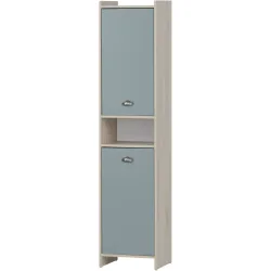 Hochschrank Lisabeth Braun Holzwerkstoff 40.2 cm 33 cm 176.3 cm - Farbe: Eiche Dekor - Hochschrank