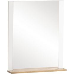Spiegel Wimmis Weiss Holzwerkstoff 59.6 cm 71.1 cm - Farbe: eiche landhaus/weiss - Spiegel