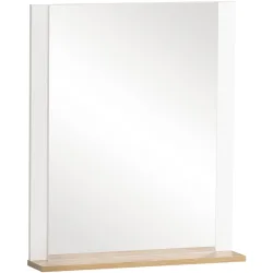 Spiegel Wimmis Weiss Holzwerkstoff 59.6 cm 71.1 cm - Farbe: eiche landhaus/weiss - Spiegel
