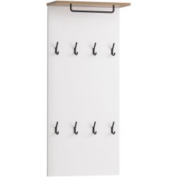 Garderobe Wimmis Weiss Holzwerkstoff 110.6 cm - Farbe: eiche landhaus/weiss - Garderobe
