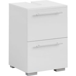 Waschbeckenunterschrank Uhland Weiss Holzwerkstoff 40.2 cm 35 cm Softclose - Waschbeckenunterschrank