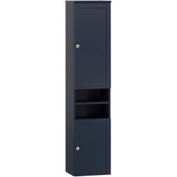Hochschrank Jukka Blau Holzwerkstoff 30.3 cm 25.4 cm 138.3 cm - Farbe: nachtblau - Hochschrank