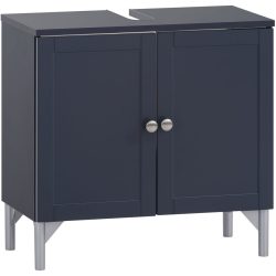 Waschbeckenunterschrank Jukka Blau Holzwerkstoff 60.2 cm 32 cm - Farbe: nachtblau - Waschbeckenunterschrank