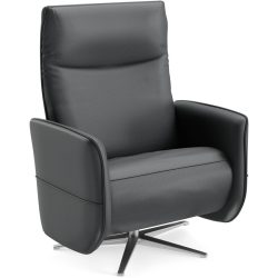 Relaxsessel Lidja Grau Leder 94 cm 170 cm - Farbe: anthrazit - Möbel Konfigurator: Traummöbel individuell zusammenstellen - Relaxsessel