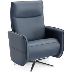 Relaxsessel Lidja Blau Leder 94 cm 170 cm - Farbe: navy - Möbel Konfigurator: Traummöbel individuell zusammenstellen - Relaxsessel