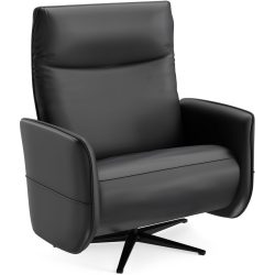Relaxsessel Lidja Schwarz Leder 104 cm 170 cm - Möbel Konfigurator: Traummöbel individuell zusammenstellen - Relaxsessel