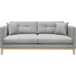 Sofa Woody Braun Stoff 208 cm 89 cm - Farbe: Natural - Sofa