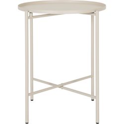 Beistelltisch Kim Beige Metall 40 cm - Beistelltisch
