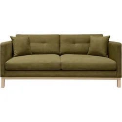 Sofa Woody Grün Stoff 208 cm 89 cm - Farbe: waldgrün - Sofa