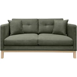 Sofa Woody Grün Stoff 155 cm 89 cm - Farbe: olive - Sofa