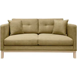Sofa Woody Braun Stoff 155 cm 89 cm - Farbe: messing - Sofa