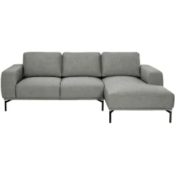 MyDeal Ecksofa Maja Grau Stoff 243 cm 162 cm - Material: 70% Polyester 30% Zellulose Acetat - Möbel Konfigurator: Traummöbel individuell