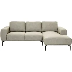MyDeal Ecksofa Maja Beige Stoff 243 cm 162 cm - Material: 70% Polyester 30% Zellulose Acetat - Möbel Konfigurator: Traummöbel individuell