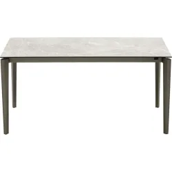 CONNUBIA Tisch Artic Fast Weiss/Grau/Schwarz Keramik 90 cm Ausziehbar/Ausklappbar - Tisch