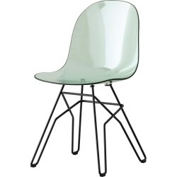 CONNUBIA Stuhl Academy Grün Metall 44.5 cm - Farbe: thymian - Material: Polycarbonat - Stuhl