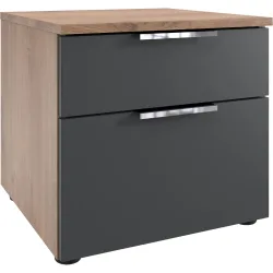 Kommode Sanko Braun/Grau Holzwerkstoff 41 cm 41 cm - Farbe: Plankeneiche/graphit - Kommode