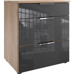 Kommode Sanko Braun/Grau Holzwerkstoff 54 cm 41 cm - Farbe: Plankeneiche/graphit - Kommode