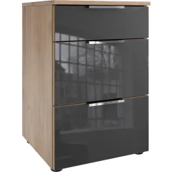 Kommode Sanko Braun/Grau Holzwerkstoff 41 cm 41 cm - Farbe: Plankeneiche/graphit - Kommode