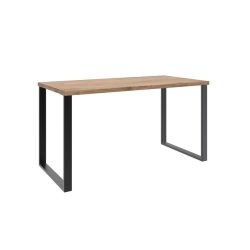 Tisch Zain Braun Holzwerkstoff 140 cm - Farbe: Plankeneiche - Tisch