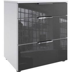 Kommode Sanko Grau/Weiss Holzwerkstoff 54 cm 41 cm - Farbe: weiss/grau - Kommode