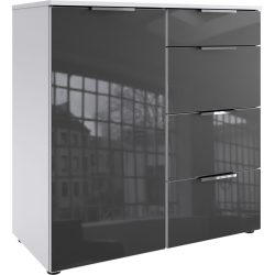 Kommode Sanko Grau/Weiss Holzwerkstoff 81 cm 41 cm - Farbe: weiss/grau - Kommode