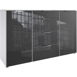 Kommode Sanko Grau/Weiss Holzwerkstoff 135 cm 41 cm - Farbe: weiss/grau - Kommode