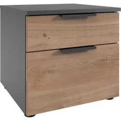 Kommode Sanko Braun/Grau Holzwerkstoff 41 cm 41 cm - Farbe: Plankeneiche/graphit - Kommode