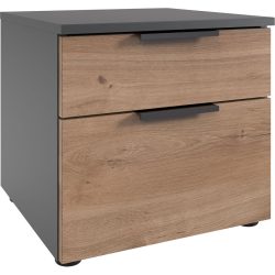 Kommode Sanko Braun/Grau Holzwerkstoff 41 cm 41 cm - Farbe: Plankeneiche/graphit - Kommode