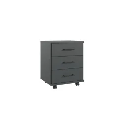 Kommode Zain Grau Holzwerkstoff/Aluminium 46 cm 58 cm 40 cm - Farbe: graphit - Kommode
