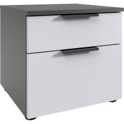 Kommode Sanko Weiss Holzwerkstoff 41 cm 41 cm - Farbe: Weiss/graphit - Kommode